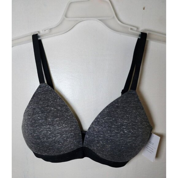 NWOT Auden Women's Gray Wireless Lightly Line Bra Adjustable Straps Size 36DD - Picture 1 of 3
